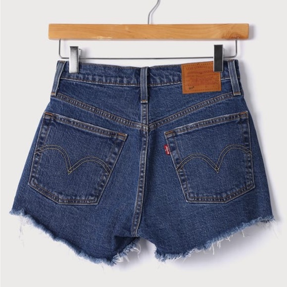 ☀️👖 Levi’s 501 Medium Wash High Rise Cutoff Denim Shorts - 25 👖☀️ - Picture 5 of 14